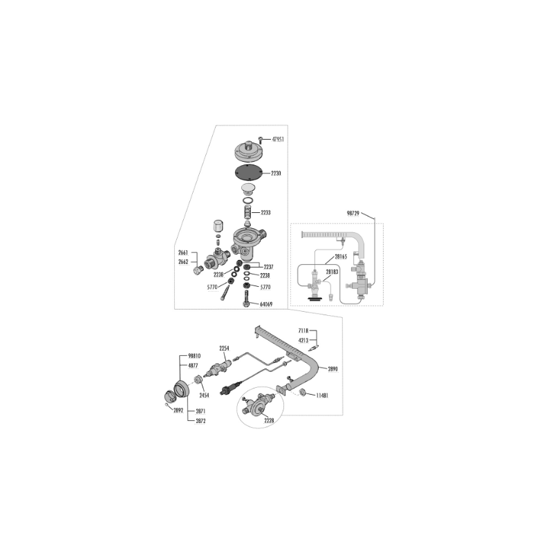 Inyector gas 0.85mm 3 grupos mairali