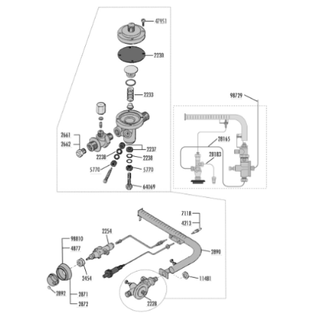 Inyector gas 0.85mm 3 grupos mairali