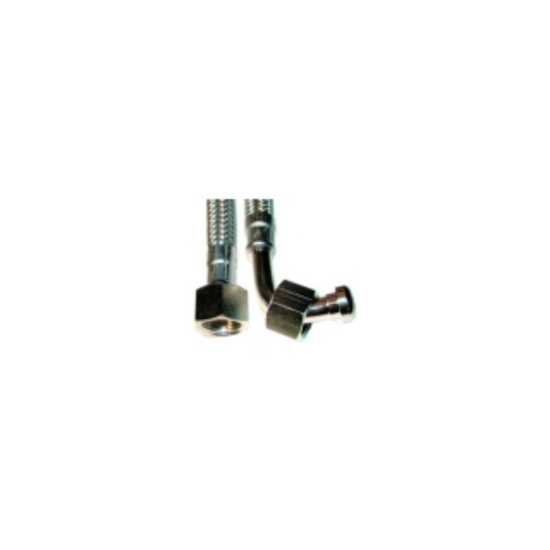 Manguera flexible inox 1.5m codo 3/8x3/8 h-h mairali Manguera flexible inox 1.5m codo 3/8x3/8 h-h mairali