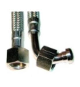 Manguera flexible inox 1.5m codo 3/8x3/8 h-h mairali