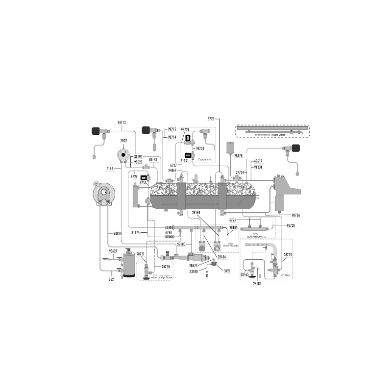 Tubo cobre presostato a caldera mairali