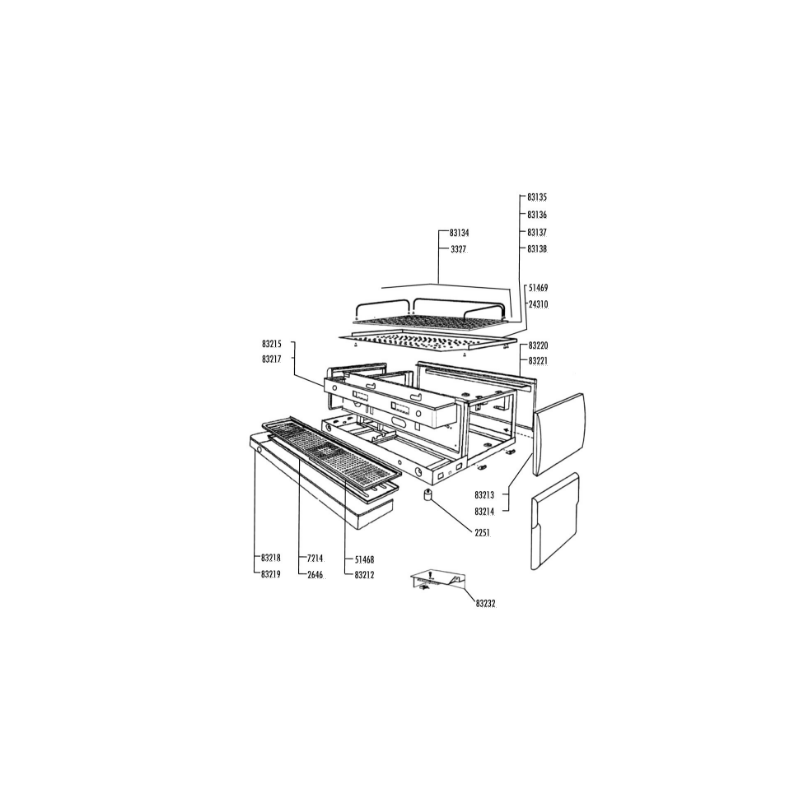 Rejilla moplen 1grupo 238x134mm rimini/genova mairali