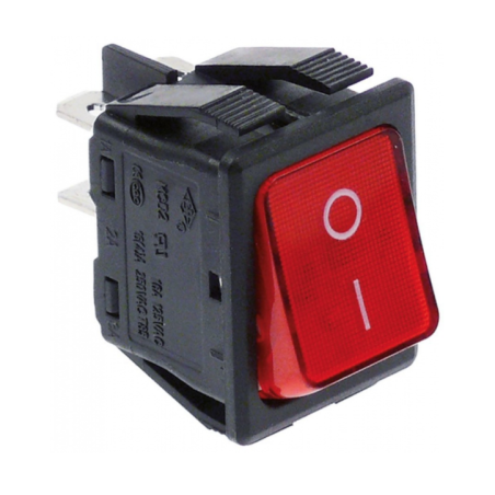Pulsador Rojo 30x22mm 230V Bipolar | Varios