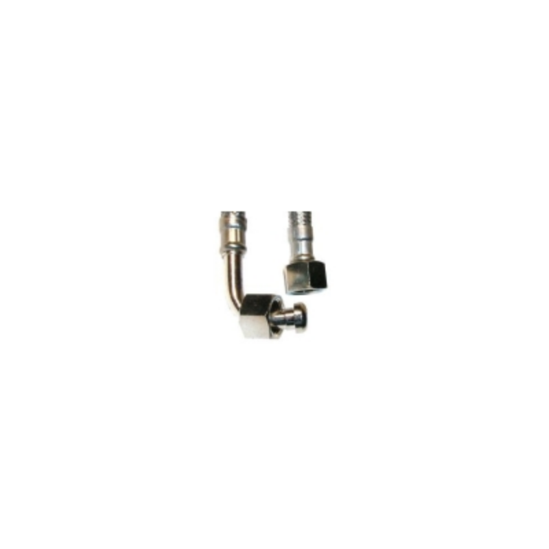 Manguera flexible inox 0.5m acodada 3/8x3/8