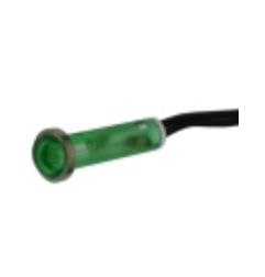 Piloto verde Ø6mm 230v con cable