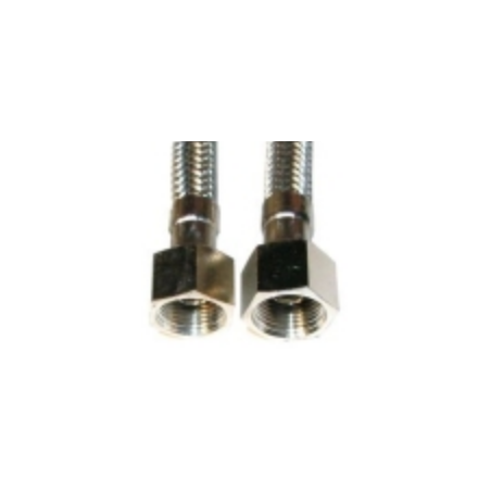 Manguera flexible inox 0.5m 3/8x3/8 h-h