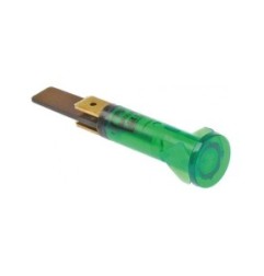 Piloto verde Ø10mm 230v faston (2 unidades)