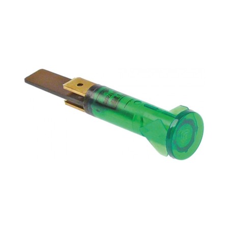 Piloto verde Ø10mm 230v faston (2 unidades)