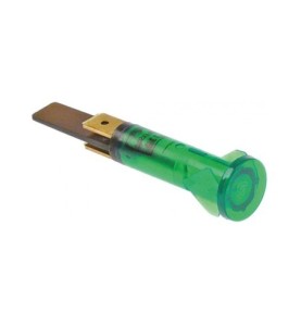 Piloto verde Ø10mm 230v faston (2 unidades)