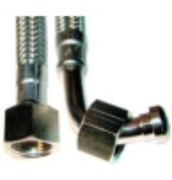 Manguera flexible inox 1.5m codo 3/8x3/8 h-h