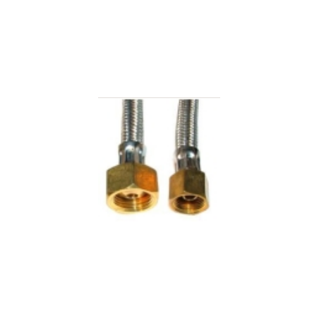 Manguera flexible inox 0.5m 1/2x3/8 h-h