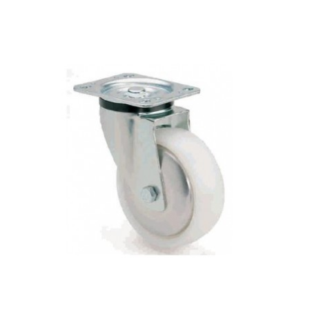 Rueda giratoria Ø100x40mm pletina sin freno