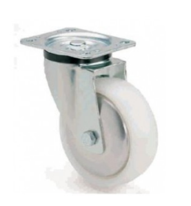 Rueda giratoria Ø100x40mm pletina sin freno