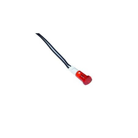 Piloto led Ø8.5mm 230v ac rojo con cable ( 2 unidades)