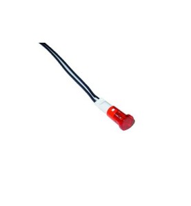 Piloto led Ø8.5mm 230v ac rojo con cable ( 2 unidades)