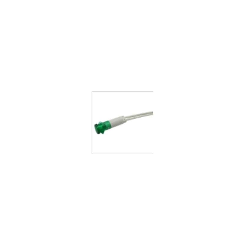 piloto led Ø8.5mm 230v ac verde con cable