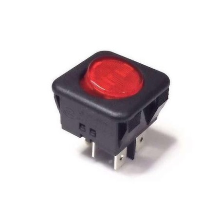 Interruptor Rojo 25x25mm 230V 16A | Futurmat