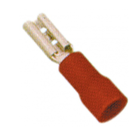 Terminal faston aislado hembra 2.8x1.5mm rojo Varios Fabricantes (10 unidades)