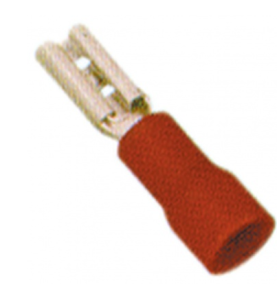 Terminal faston aislado hembra 2.8x1.5mm rojo Varios Fabricantes (10 unidades)