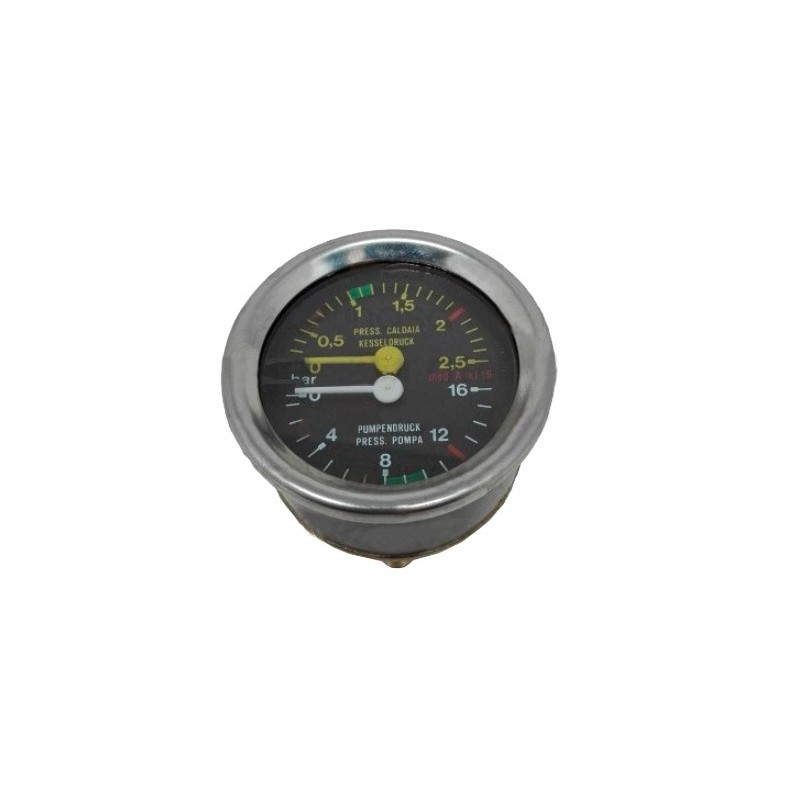 Manometro Ø63m escala 0-2.5/0-16 bar 1/8" Wega