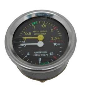 Manometro Ø63m escala 0-2.5/0-16 bar 1/8" Wega