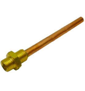 Tubo cobre inyector largo  110mm 1/4x1/4" macho Wega