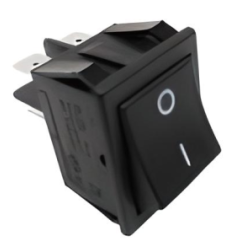 Interruptor Negro 230V Bipolar 30x22mm | CREM-EXPOBAR
