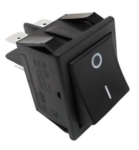 Interruptor Negro 230V Bipolar 30x22mm | CREM-EXPOBAR