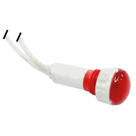 Piloto Rojo Ø10mm 200mm 230V Resistencia