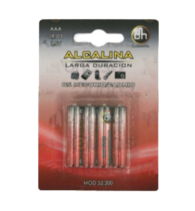 Pila alcalina aaa-lr03 1,5v (4 unidades)