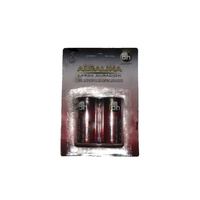 Pila alcalina c - 1.5v lr14 2 unidades