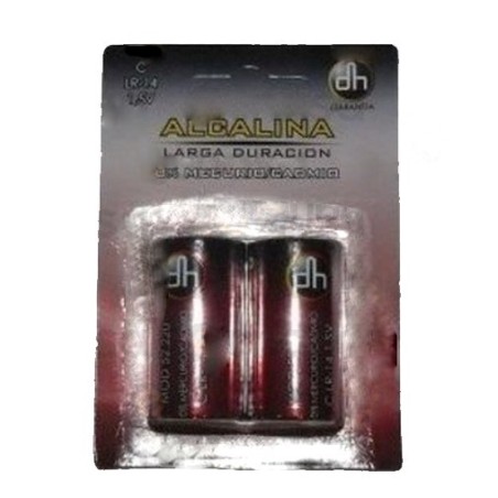 Pila alcalina c - 1.5v lr14 2 unidades