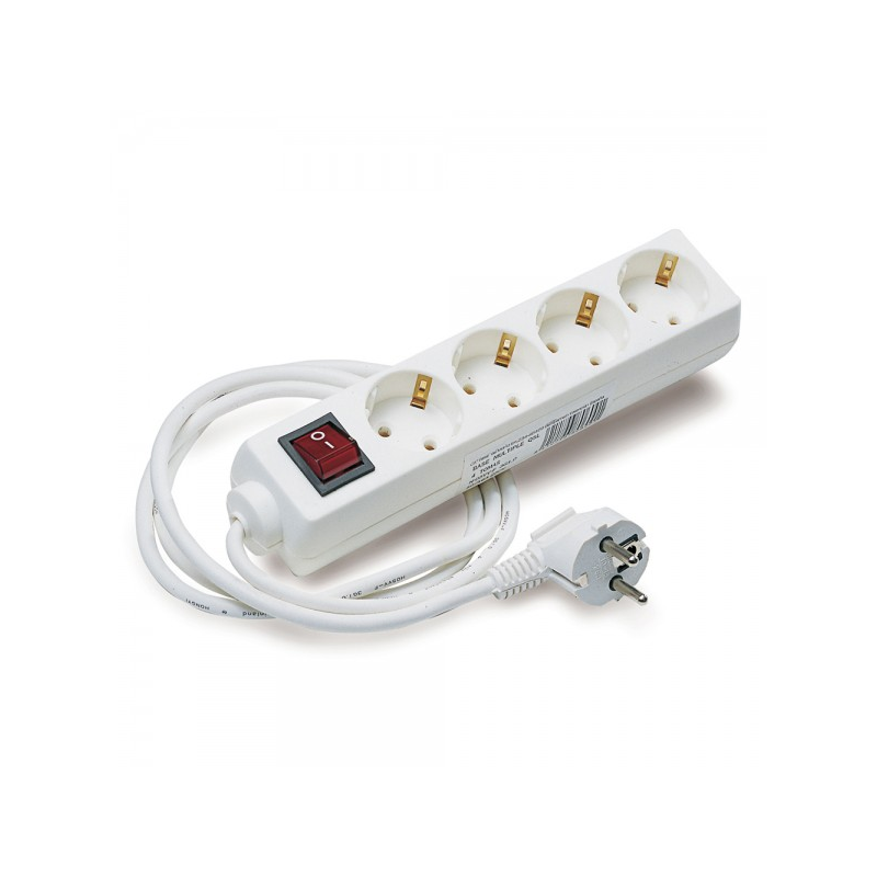 Base enchufe 4 conexiones+interrup. con cabl