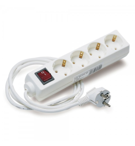 Base enchufe 4 conexiones+interrup. con cabl