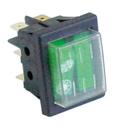 Interruptor verde 30x22mm 230v con piloto