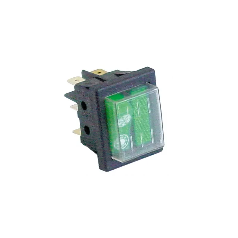 Interruptor verde 30x22mm 230v con piloto