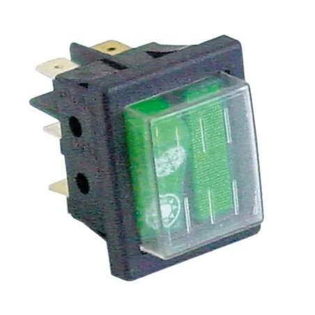 Interruptor verde 30x22mm 230v con piloto
