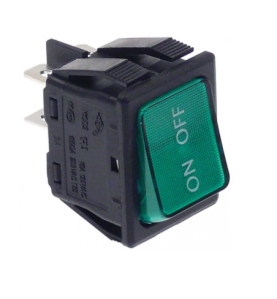 Interruptor 30x22mm 230V Led Verde Bipolar