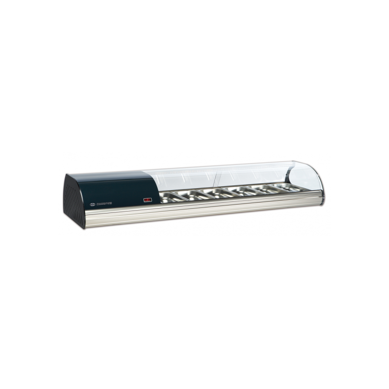 Cristal Frontal Vitrina Top H8 Inox Gi | Comersa