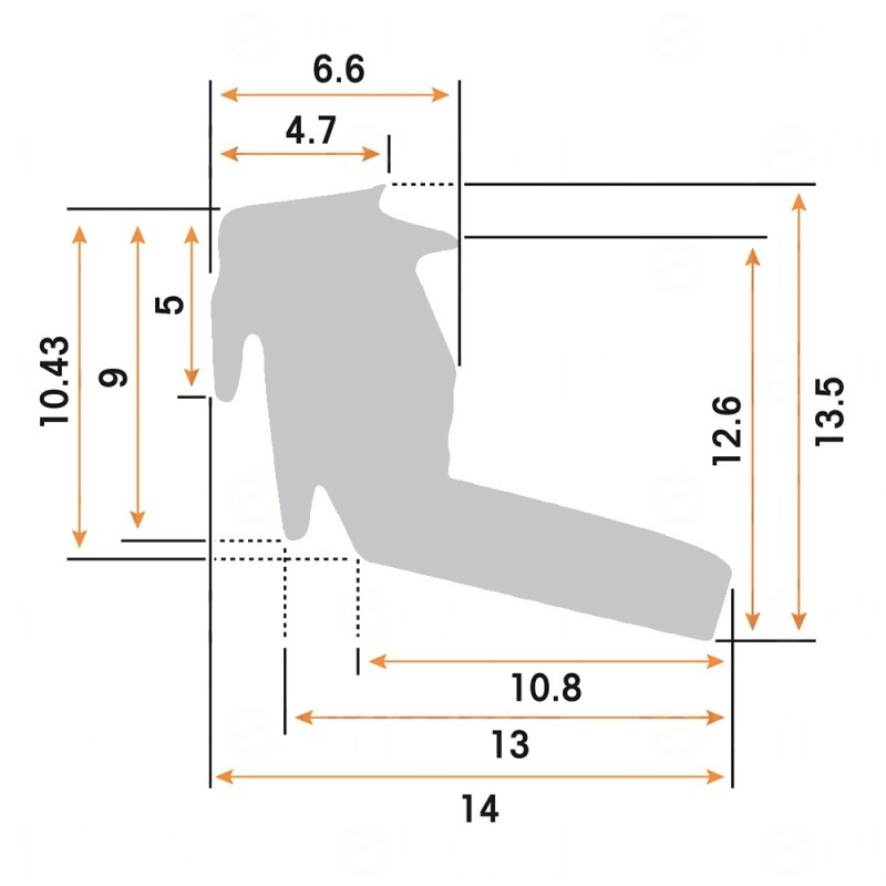 Burlete Tapa Envasadora 3000mm Distform, Edenox, Edesa, Egar Vac, Fagor, Franke, Guasch