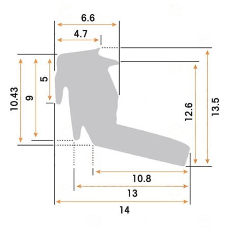 Burlete Tapa Envasadora 3000mm Distform, Edenox, Edesa, Egar Vac, Fagor, Franke, Guasch