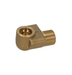 Codo de empalme para tubo nivel de agua rosca 3/8" latón agujero ø 13,5mm Fagor
