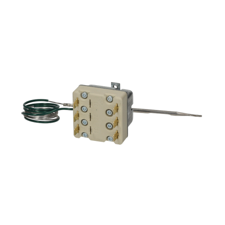 Termostato de seguridad temp. desconexión 169°C 3 polos 3NC 20A sonda ø 4mm sonda L 128mm
