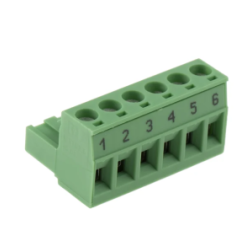Conector verde 6 puntas centralita