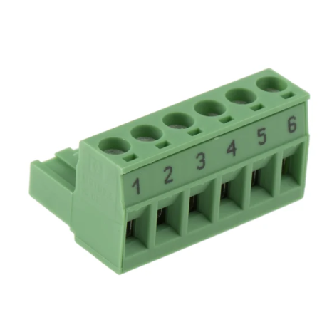 Conector verde 6 puntas centralita