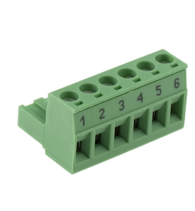 Conector verde 6 puntas centralita