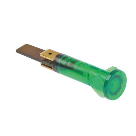 Piloto verde Ø10mm 230v opt1310