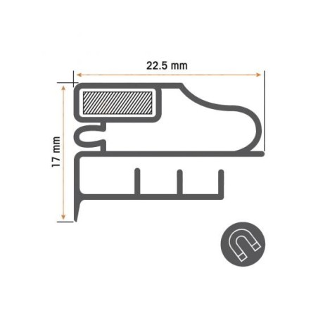Burlete puerta armario 587x506mm tpi COMERSA