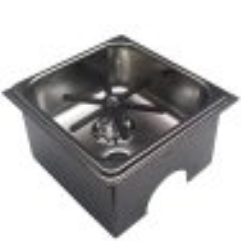 Cubeta inox con lavavasos 185x170x110mm