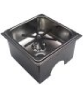 Cubeta inox con lavavasos 185x170x110mm